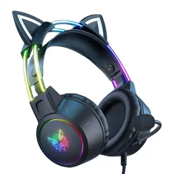 Ausinės Onikuma X15 PRO Gaming katės juodos