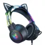 Ausinės Onikuma X15 PRO Gaming katės juodos