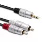 Garso laidas Qoltec 52339 1 m 2xRCA 3,5 mm juodas