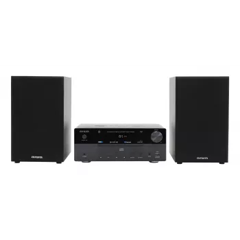 Mikro garso sistema Aiwa MSBTU-550 – 50 W RMS, Bluetooth 10 m, FM, LED ekranas, RCA, juoda
