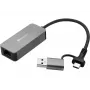 USB-C/USB-A adapteris SANDBERG 136-68 su 2,5 GbE RJ45 eterneto prievadu