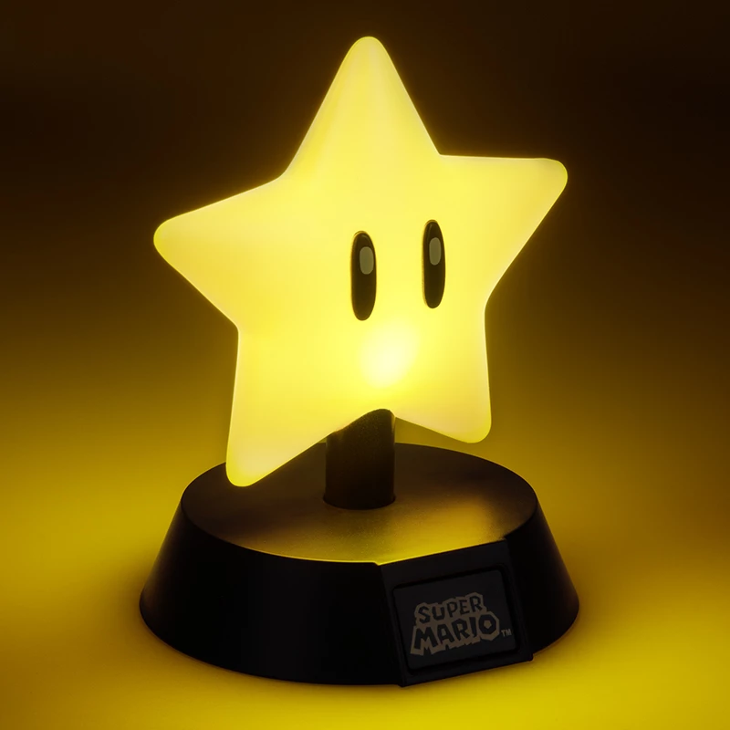 Stalinė lempa Paladone Super Mario Super Star Icon Light – dekoratyvinis LED naktinis šviestuvas