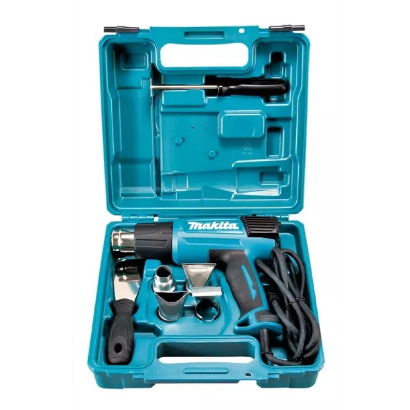 Šilumos pistoletas Makita HG6031VK 500 l/min 600 °C 1800 W Juodas, Mėlynas