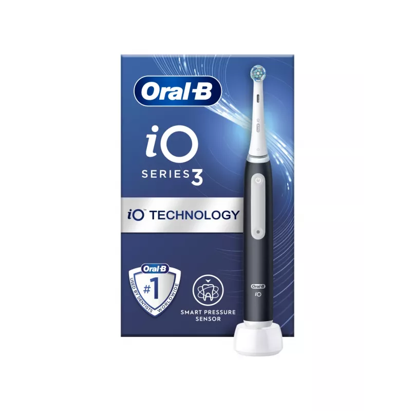Oral-B iO3 matte Black elektrinis dantų šepetėlis