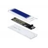 Išorinis dėklas SSD DELOCK 42620 M.2 NVMe PCIe su USB Type-C moterišku lizdu, skaidrus