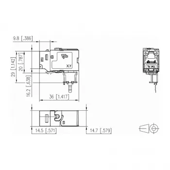 Metz 130B22-E RJ45 kištukinis lizdas (keystone)