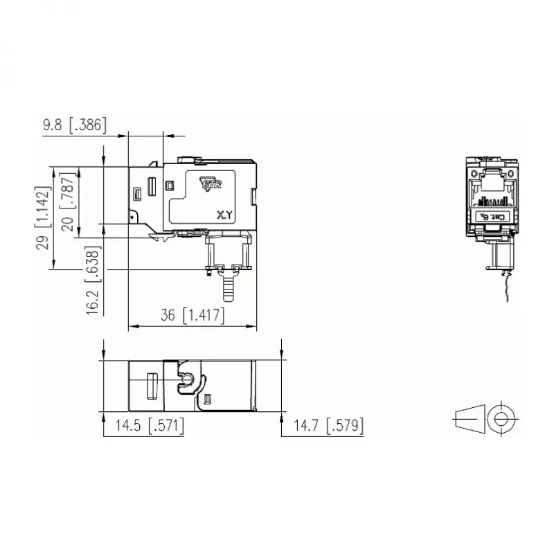 Metz 130B22-E RJ45 kištukinis lizdas (keystone)