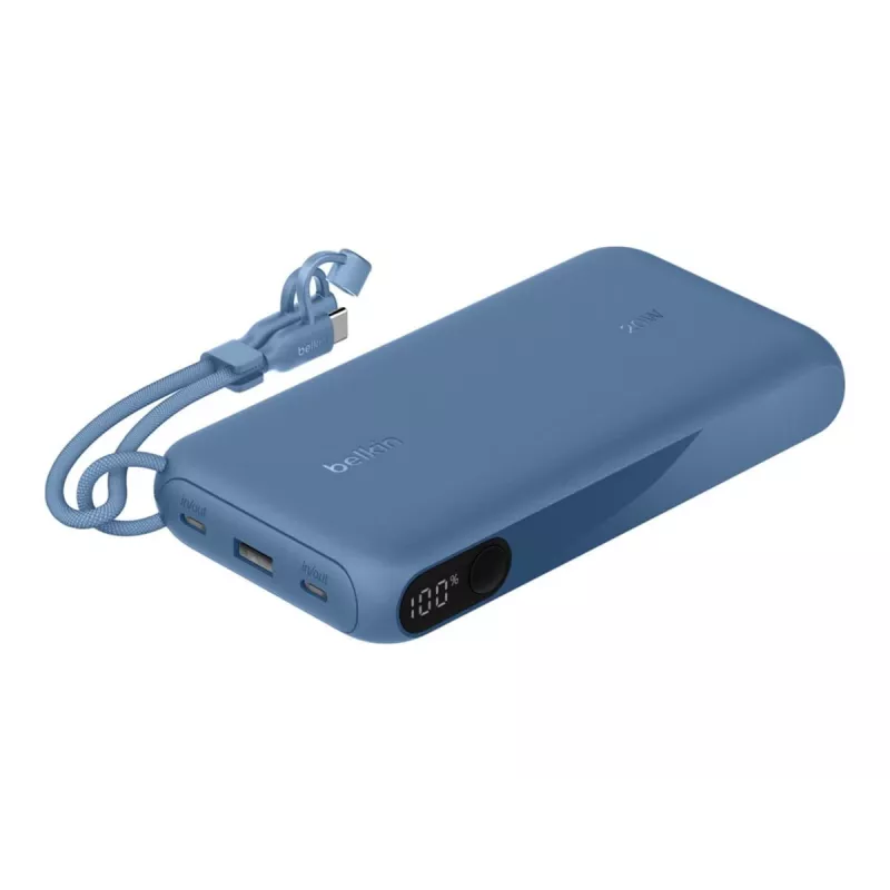 Nešiojamas power bank Belkin BPB028hqBL 20000 mAh, 2× USB‑C, 1× USB‑A, mėlynas