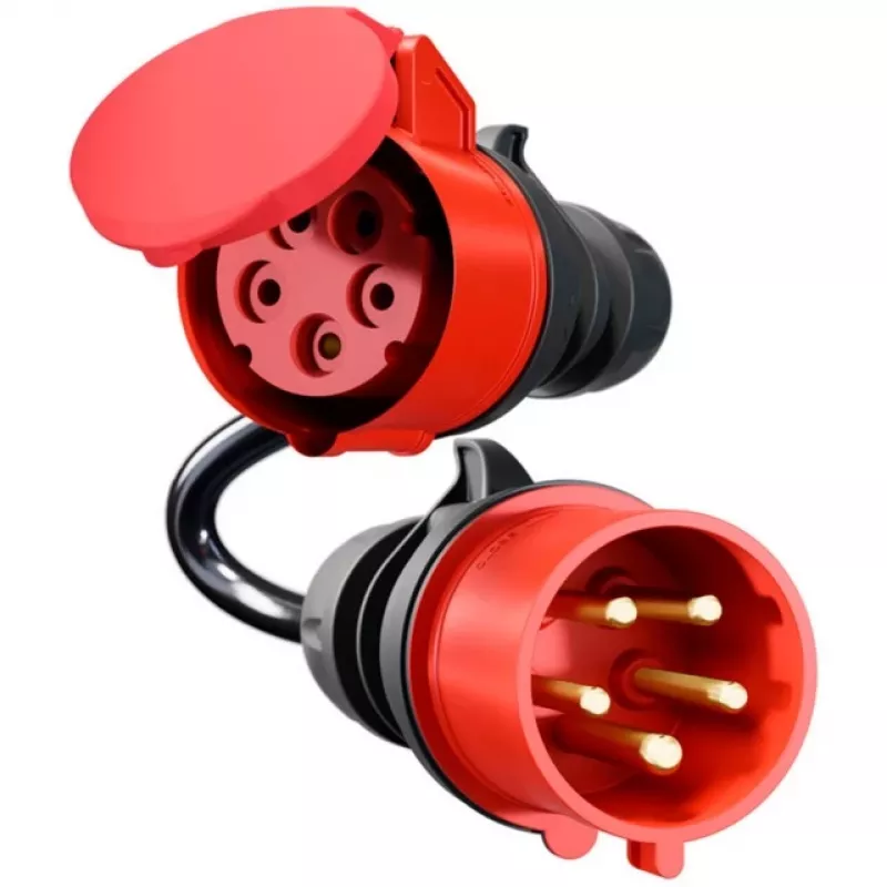 Adapteris Gemini flex 11 kW, CEE raudonas trifazis 16A > CEE raudonas 32A (juodas, 30 cm)