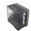 Silentware View A-RGB Black PC korpusas VIEWBLACK – vidutinis bokštas su A-RGB apšvietimu