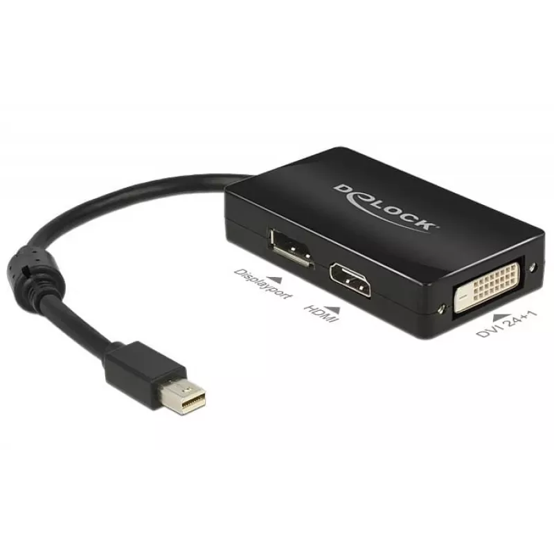 Adapteris DeLOCK 0,16 m Mini DisplayPort → DisplayPort / HDMI / DVI-D