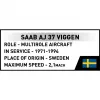 Cobi blokelių rinkinys Saab AJ 37 Viggen, 881 detalė