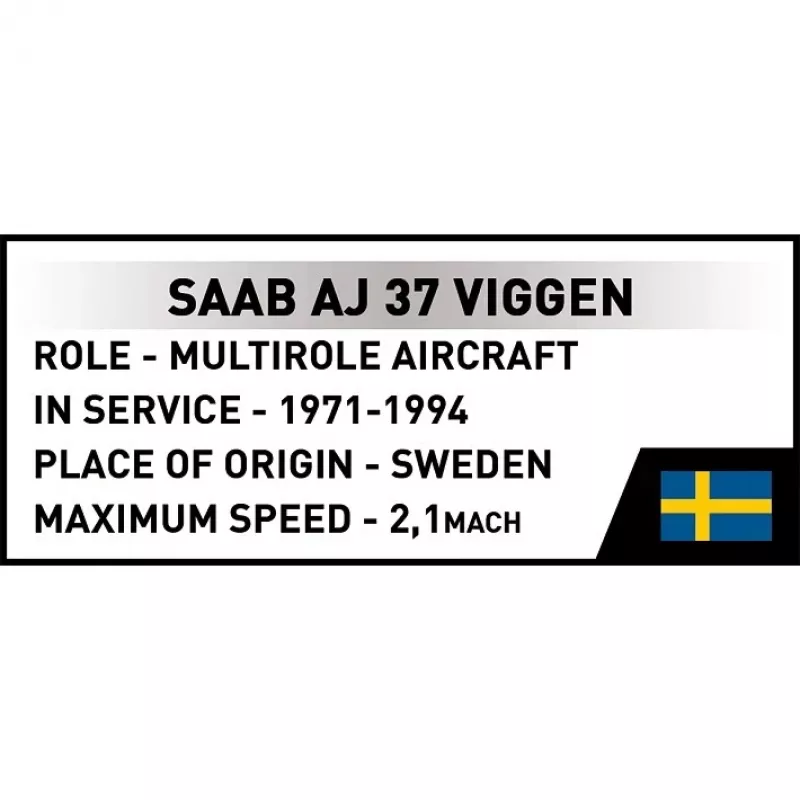 Cobi blokelių rinkinys Saab AJ 37 Viggen, 881 detalė
