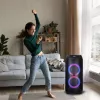Nešiojamas garsiakalbis MANTA ATTIS SPK0802 120W, Bluetooth, laidinis įėjimas, įkraunamas, FM, LED lemputės