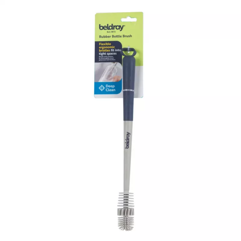 Butelių šepetėlis Beldray LA032807FEU7 Deep Clean Rubber – guminė galvutė ilgam kotui