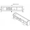 Cama RTV PORTO 3D Spintelė 190x38x50 ąžuolas/juodas