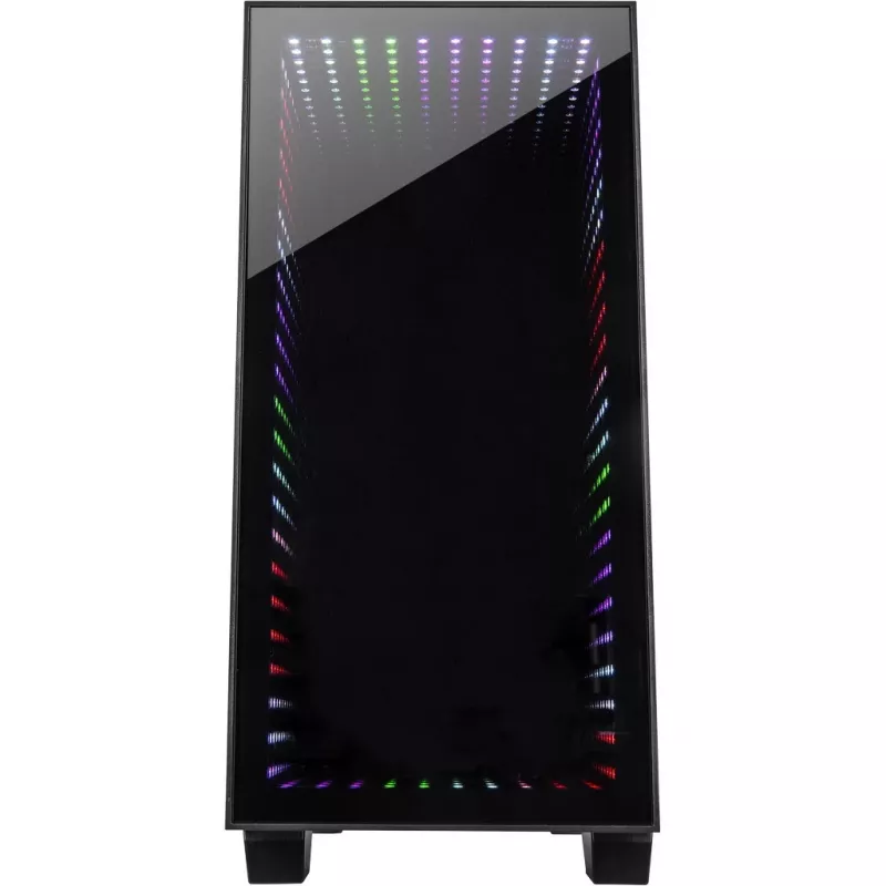 Korpusas INTER-TECH X-608 INFINITY MICRO, microATX, RGB, priekinis ir šoninis grūdintas stiklas, be maitinimo šaltinio