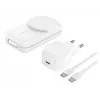 Belaidinis įkroviklis Belkin UltraCharge 25W Qi2 3in1 Magnetinis EU Baltas Kvadratinis