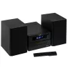 Mini Hi-Fi stereo sistema Adler AD 1917 – Bluetooth 5.3, CD/USB/MP3, 2×25 W RMS, FM imtuvas, 4 juostų ekvalaizeris, AUX, juoda