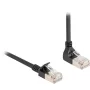 Delock tinklo kabelis RJ-45 (M) aukštyn lenktas į RJ-45 (M) tiesų – 2,0 m – 4,5 mm – S/FTP – CAT 6a – ekranuotas, be halogenų – juoda (80288)