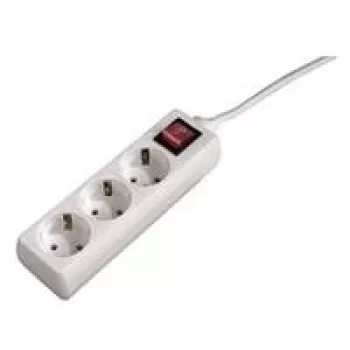 Hama 00108815 apsauginis nuo viršįtampių filtras baltas 3 kištukiniai lizdai 230 V 5 m