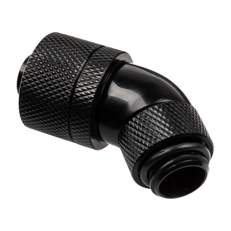 Alphacool HF jungtis 45 laipsnių G1/4 colio AG į 16/10 mm - pasukama, juoda