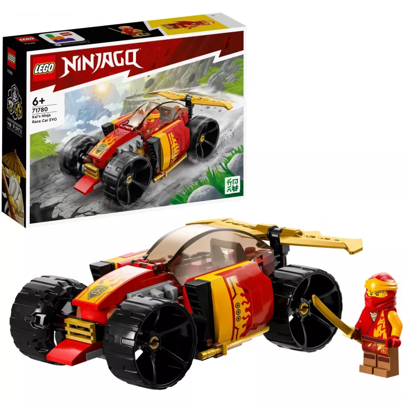 LEGO 71780 NINJAGO Kainio lenktyninis automobilis EVO 2v1 lenktynių automobilio į visureigį modelio konstravimo rinkinys vaikams nuo 6 metų