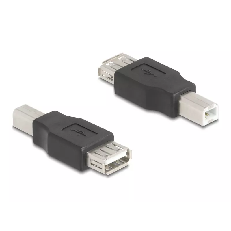 Adapteris USB tipo B į A, DeLOCK 67199, juodas