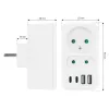 Maitinimo skirstytuvas MACLEAN MCE249 F/W – 2 kištukiniai lizdai (16A + 6A) ir 4 USB (2x A, 2x C PD 20W)
