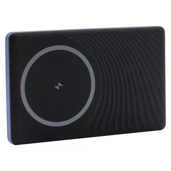 Power bank RealPower PB-5000 MAG 5000 mAh su belaidžiu MagSafe įkrovimu, USB-C, 20 W galia, mėlyna