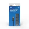 SAVIO USB-A stotelė su RJ-45 Gigabit Ethernet AK-57 — 3× USB-A + RJ-45, USB 3.2 Gen 1 Micro‑B pagrindinis, 5 Gbit/s, 4 prievadai, pilka