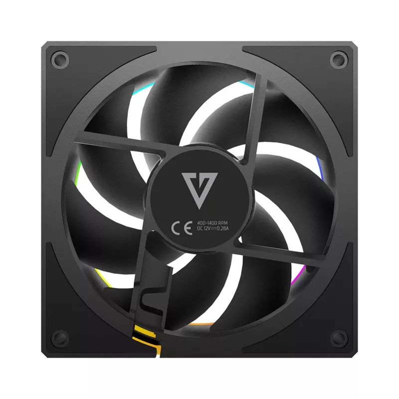 Korpuso ventiliatorius MODECOM VOLCANO LOOP 120 ARGB Reverse Fan Black 120 mm PWM 400–1400 RPM ARGB jungtis