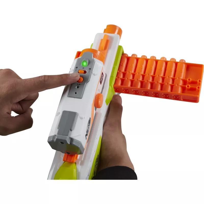 Pistoletas su putplasčio strėlėmis HASBRO Nerf BattleScout ICS-10 FFP B1756F030 – vieno šūvio, taktinis bėgelis