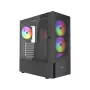 Gembird Fornax 4300 CCC-FC-4300 ATX Midi Tower žaidimų kompiuterio korpusas, grūdintas stiklas, ARGB ventiliatoriai, 2x USB 3.1, 1x USB 2.0, juodas