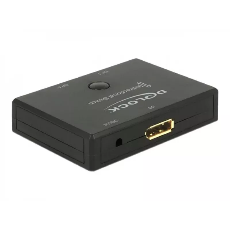 DeLOCK DisplayPort jungiklis, 4K, juodas