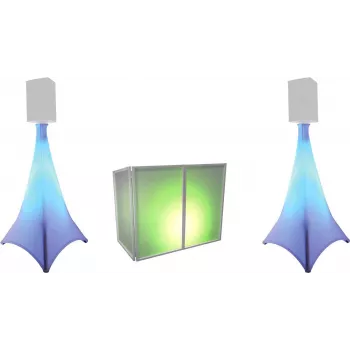 EUROLITE Flat Light Set AKKU 2x 3W LED juostų rinkinys su stovu – nešiojamas įkraunamas LED šviestuvų komplektas
