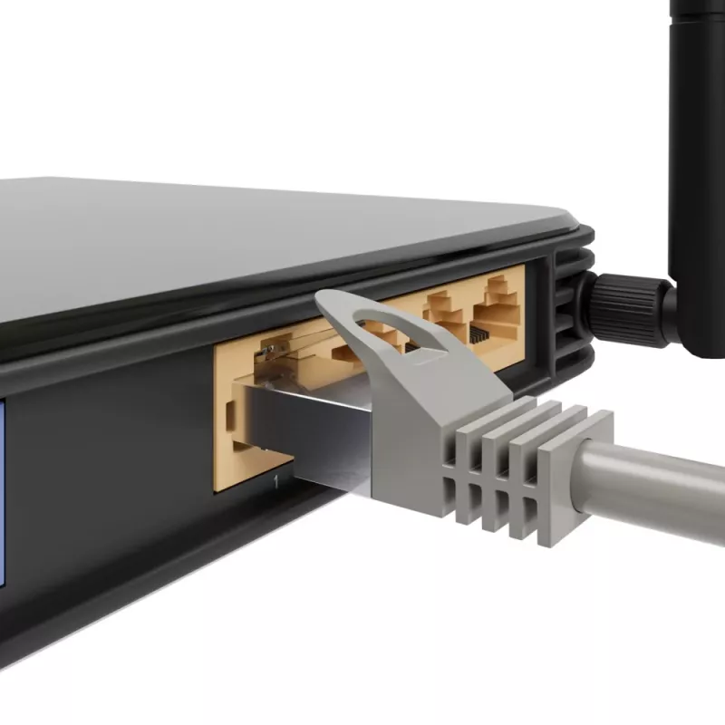 Tinklo jungiamasis laidas Extralink Cat5e UTP 5 m — RJ-45 į RJ-45, pilka