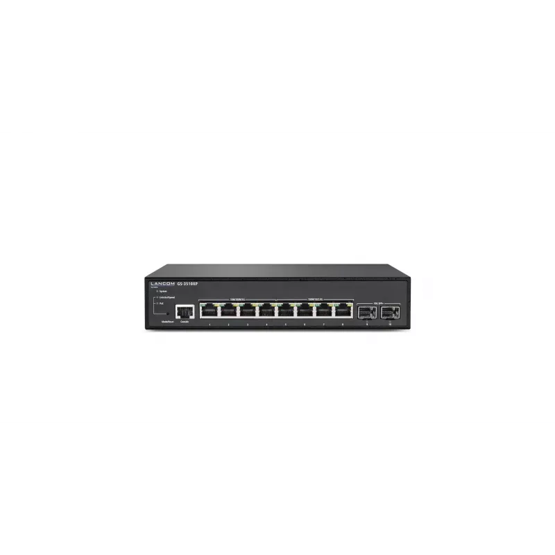 LANCOM GS-3510XP valdomas L2 2.5G Ethernet (100/1000/2500) Power over Ethernet (PoE) 1U juodas