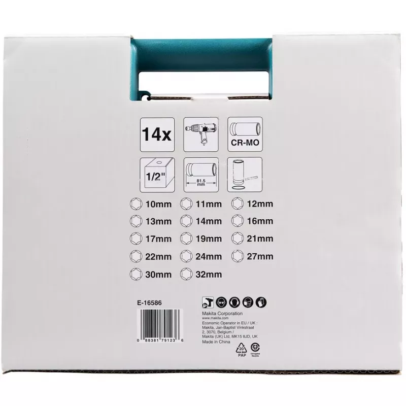 Makita E-16586 smūginis antgalio rinkinys Juoda, Žalia