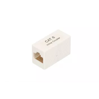 Jungiamoji dėžutė Extralink RJ45 CAT6 UTP, plastikinė, balta, 1 vnt.