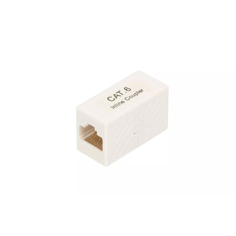Jungiamoji dėžutė Extralink RJ45 CAT6 UTP, plastikinė, balta, 1 vnt.