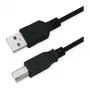 ROLINE RM USB 2.0 kabelis, tipas A-B, juodas, 1,8 m