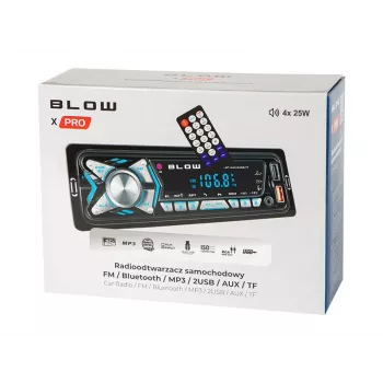 BLOW X-PRO MP3/USB/micro USB/BLUETOOTH radijas automobiliui Juoda