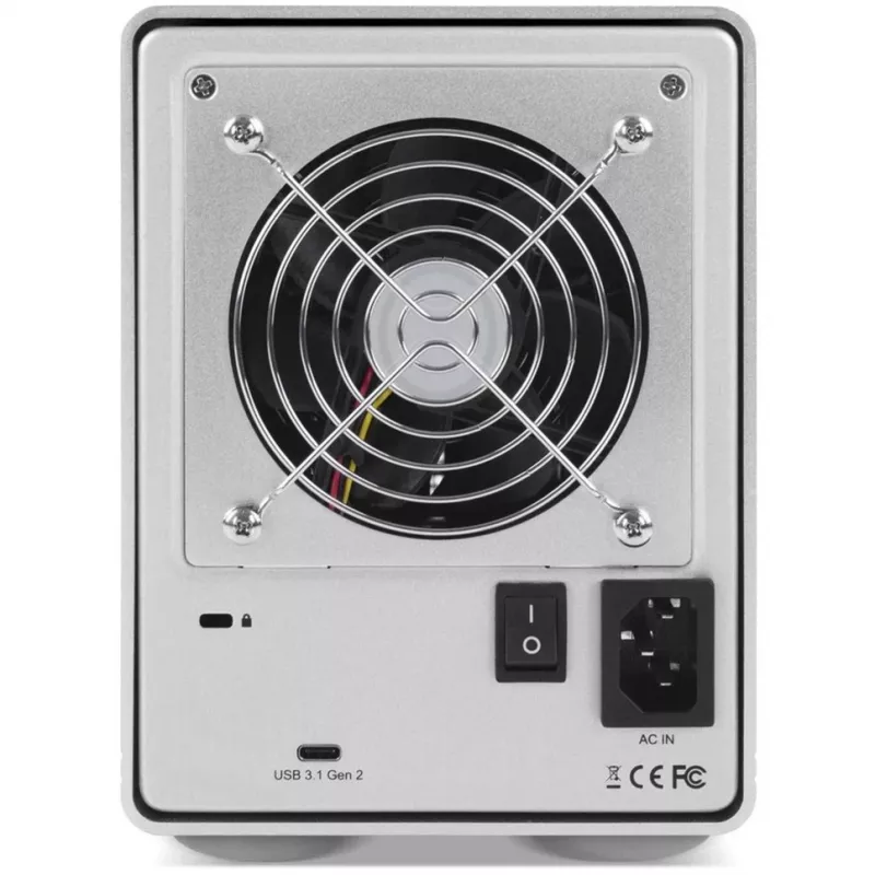 Mercury Elite Pro Quad, sidabrinė diskų dėžė, USB 3.2 Gen 2, tinkama RAID