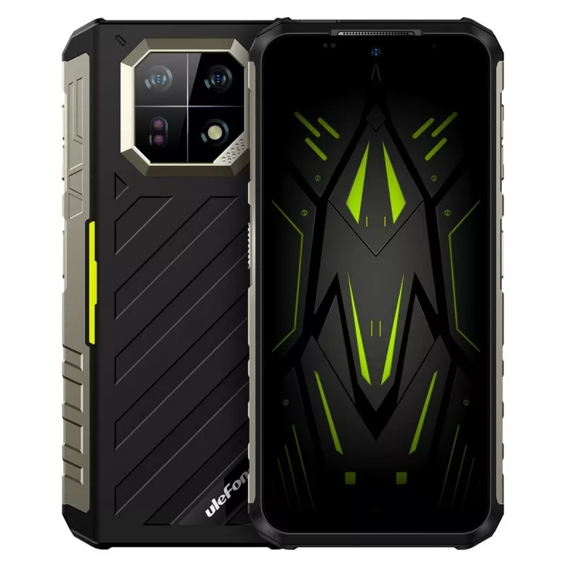 UleFone Armor 22 4G išmanusis telefonas, 9GB RAM, 128GB atmintis, IP69K, žalias
