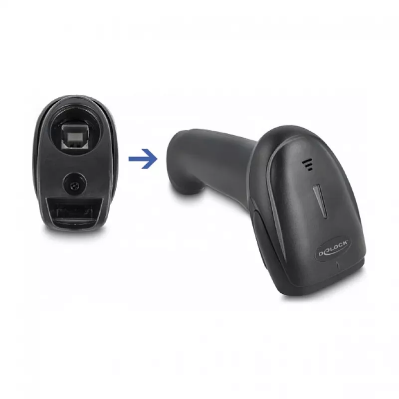 Nešiojamas brūkšninių kodų skaitytuvas DeLOCK 90564 1D lazerinis Bluetooth USB