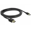 DeLOCK DisplayPort kabelis – DisplayPort (kištukas) į Mini DisplayPort (kištukas) – 2 m – juoda – 8K palaikymas