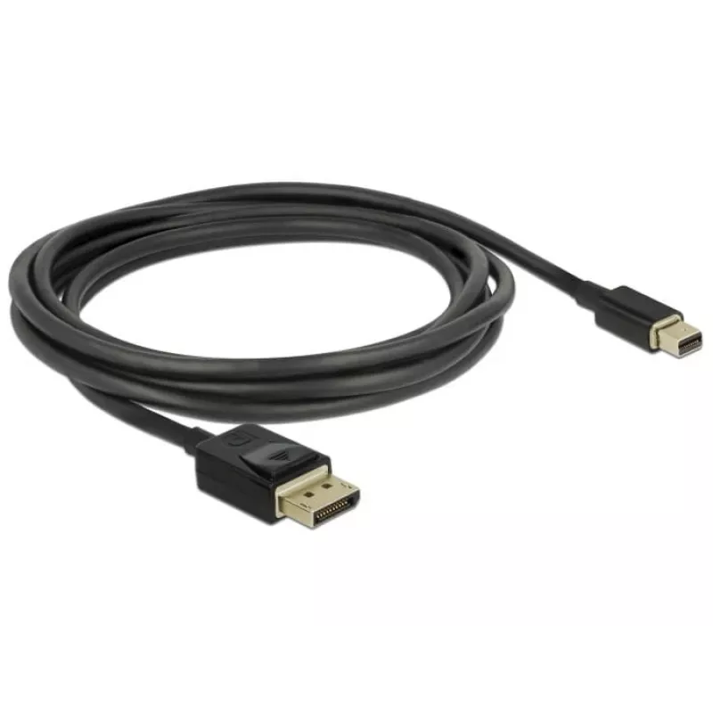 DeLOCK DisplayPort kabelis – DisplayPort (kištukas) į Mini DisplayPort (kištukas) – 2 m – juoda – 8K palaikymas
