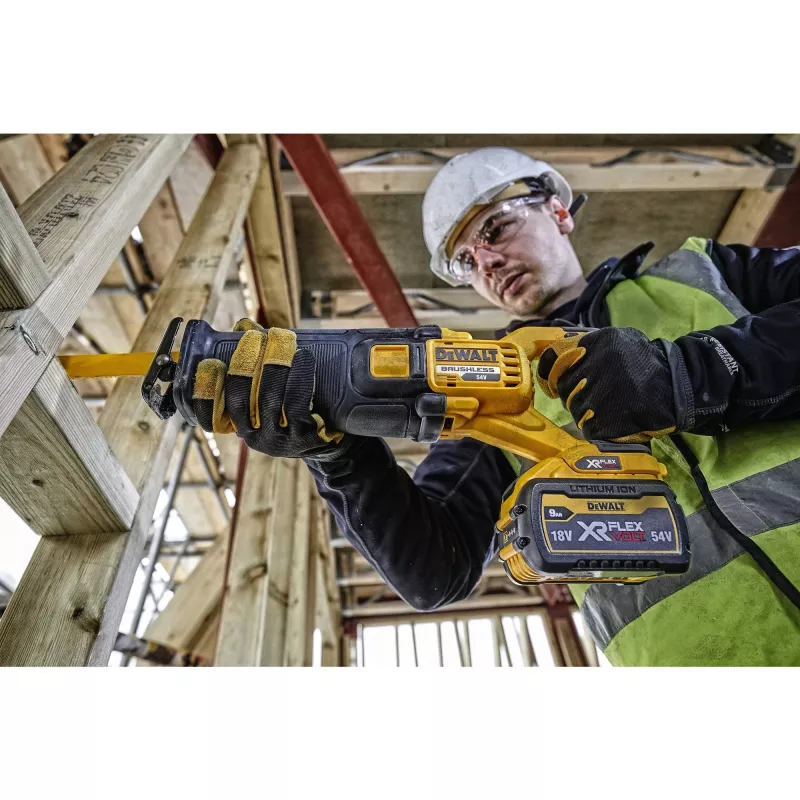 DEWALT DCS389NT pjūklas stūmoklinis FlexVolt 54V TSTAK Juodas, Geltonas