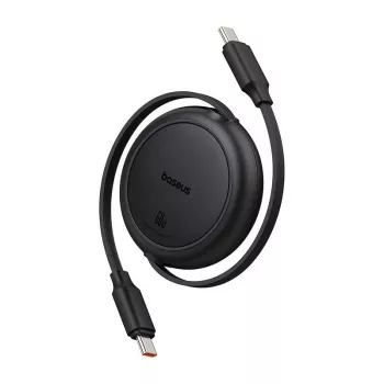 Baseus Free2Pull Mini USB-C į USB-C laidas, 60W, 1 m, juodas